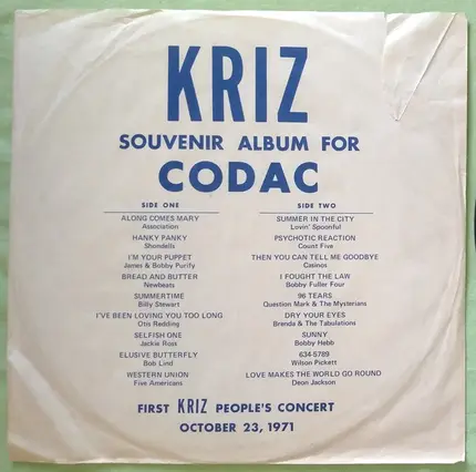 Association / Shondells / a.o. - KRIZ Souvenir Album For CODAC