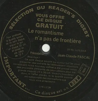 Various - Le Romantisme N'a Pas De Frontière