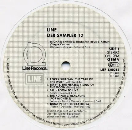 Michael Shrieve, Rocky Sullivan, Fall a.o. - Line - Der Sampler 12