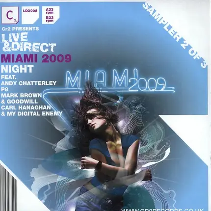 Chatterley, Brown, a.o. - Live & Direct Miami 2009 Night (Sampler 2 Of 3)
