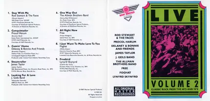 Various - Live Volume 2: Classic Rock From The 60's And 70's