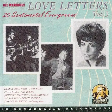Pat Boone / Pat Boone / Timi Yuro / a.o. - Love Letters Vol. 3 (20 Sentimental Evergreens)