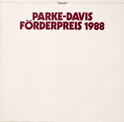 Schubert / Bach / Beethoven a.o. - Parke-Davis Förderpreis 1988