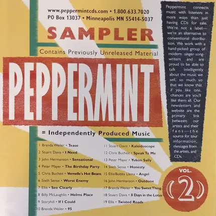 Brenda Weiler / Stuart Davis a.o. - Peppermint Sampler Volume 2