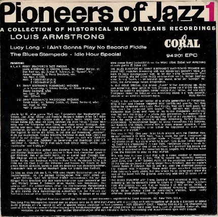 Various - Pioneers Of Jazz 1 (Louis Armstrong 1925)
