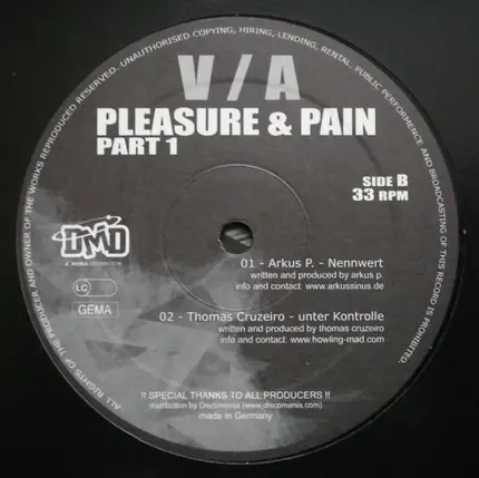 Alex Makee / Sven Wittekind / Thomas Cruzeiro - Pleasure & Pain Pt. 1