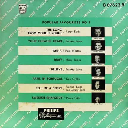 Percy Faith, Frankie Lane, Paul Weston - Popular Favourites No. 1