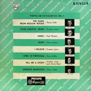 10'' - Percy Faith, Frankie Lane, Paul Weston - Popular Favourites No. 1 - Black labels