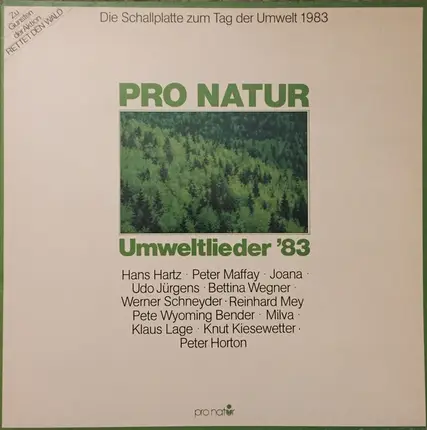 Udo Jürgens / Klaus Lage / Bettina Wegner a.o. - Pro Natur - Umweltlieder '83