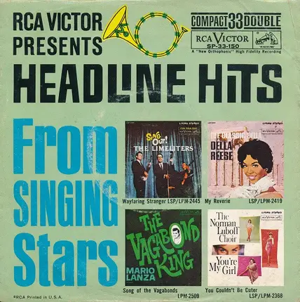 mario lanza, the norman luboff choir, a.o. - RCA Victor Presents Headline Hits From Singing Stars