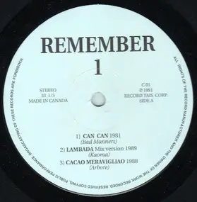 Various Artists - Remember 1