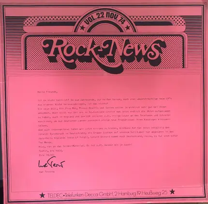 Amon Düül II / System / a.o. - Rock-News Vol. 22 Nov. 74