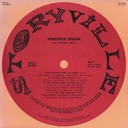 Various - Storyville Special -For Collectors Only-