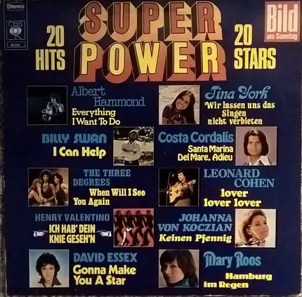 Costa Cordalis / Mary Roos / Tina York a.o. - Super Power (20 Hits - 20 Stars)