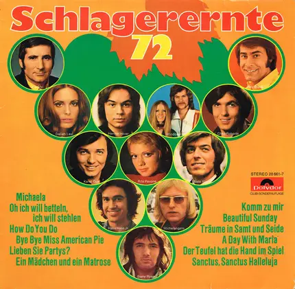 Freddy Quinn / Roy Black / Karel Gott / a.o. - Schlagerernte 72