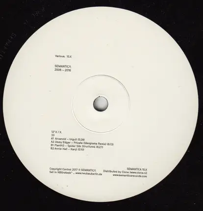 Donato Dozzy; Mod21 - Semantica 2006 - 2016 10.X