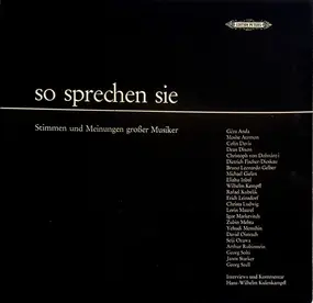 Various Artists - So Sprechen Sie - Stimmen Und Meinungen Großer Musiker