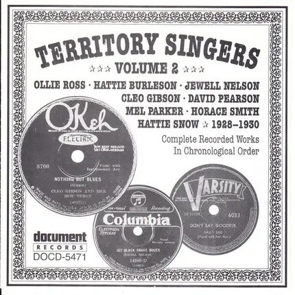 Ollie Ross / Hattie Burleson a.o. - Territory Singers Volume 2 (Complete Recorded Works In Chronological Order)