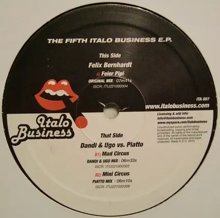 Felix Bernhardt + 2 - The Fifth Italo Business E.P.