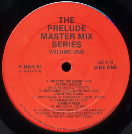 Secret Weapon, Unlimited Touch, Sharon Redd a.o. - The Prelude Master Mix Series - Volume One