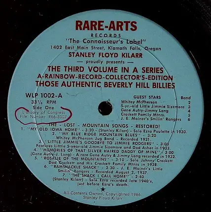 Various - Those Authentic Beverly Hill Billies (The Third Volume In A Series)