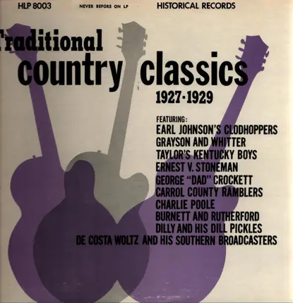 Various - Traditional Country Classics 1927-1929
