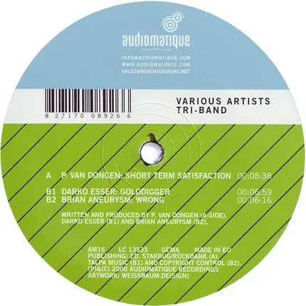 Darko Esser / Brian Aneurysm / P. Van Dongen - Tri-Band E.P.