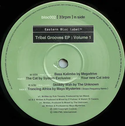 Eastern Bloc House Bag - Tribal Grooves EP: Volume 1