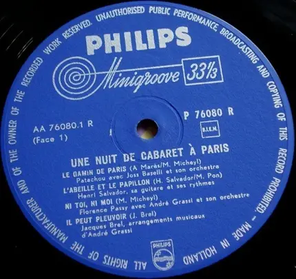 Patachou, Henri Salvador a.o. - Une Nuit De Cabaret À Paris