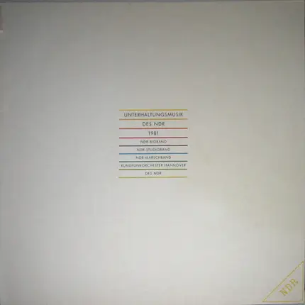 NDR-Bigband, ROH Des NDR, A.O - Unterhaltungsmusik Des NDR 1981