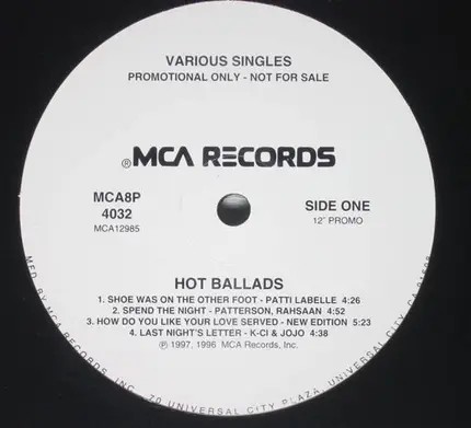 Patti LaBelle, New Edition a.o. - Various Singles - Hot Ballads