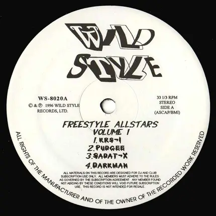 KRS-1, Pudgee, Sadat-X - Freestyle Allstars Volume 1