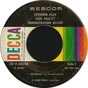 Various Artists - Webcor Extended Play High Fidelity Demonstration Record