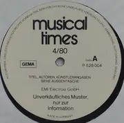 LP - Bob Seger / Gerry Rafferty / Toyah a.o. - Musical Times (Ausgabe 4 '80)