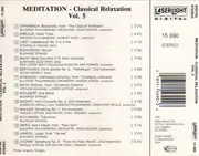 CD - Various - Meditation - Classical Relaxation - Vol. 5