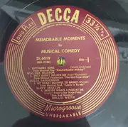 10'' - Ethel Merman, Julia Sanderson, Millie Weitz a.o. - Memorable Moments In Musical Comedy - Mono