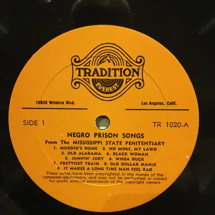 Unknown Artist - Negro Prison Songs