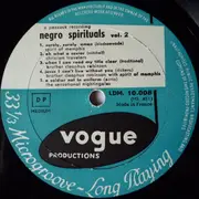 10'' - Spirit Of Memphis, Christian Travelers, Brother Cleophus Robinson, u.o. - Negro Spirituals Vol. 2