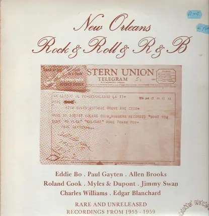 Roland Cook, Edduie Bo, Jimmy Swan, a.o. - New Orleans Rock & Roll And R & B