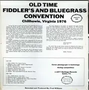 LP - Various - Old Time Fiddler's And Bluegrass Convention, Chilhowie, Virginia: Recorded June 1976