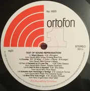 LP - Tomas Örnberg's Blue Five, Gunnar Lidberg, Otto Olsson, Sjögren Guilmant, a.o. - Ortofon Pick Up Test Record - Gatefold