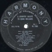 LP - Carl Perkins, Dortha Wright, 'Little' Jimmy Dickens - A Country Salute To Hank Williams