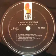 LP - the troubadors, the ttravellers three, the cherry hill songsters a.o. - A Musical Souvenir Of New York City