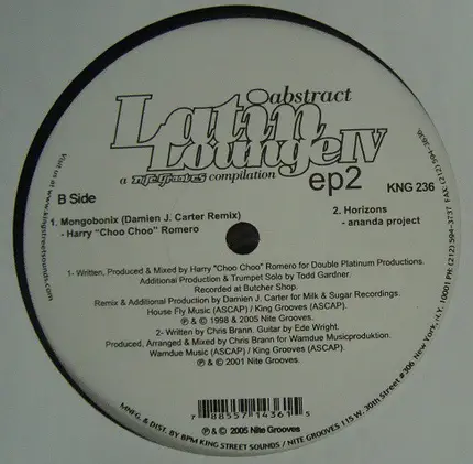 Kiko Navarro / Ananda Project / Harry 'Choo Choo' / a.o. - Abstract Latin Lounge IV (EP 2)