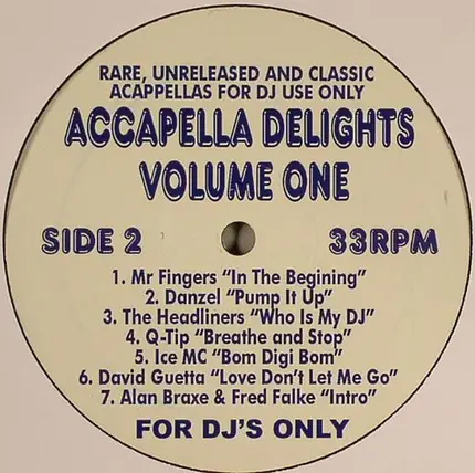 DJ Battle House Sampler - Accapella Delights Volume One