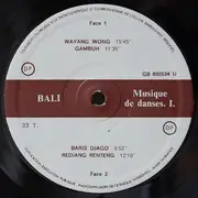 LP - Various - Bali - Musique De Danses 1