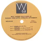 LP - Rossini / Offenbach / Johann Strauss Jr / Von Suppe - Best Known Overtures