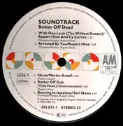 LP - Rupert Hine, Martin Ansell, Torrence Merdur & Angela Rubin - Better Off Dead - Original A&M Soundtrack