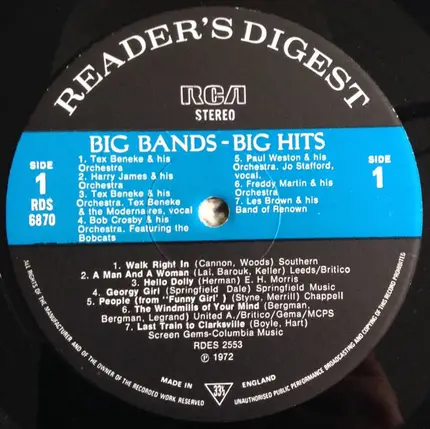 Tex Beneke, Harry James... - Big Bands - Big Hits