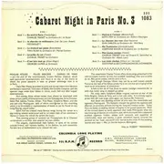 10'' - Charles Trenet, Mistinguett, a.o. - Cabaret Night In Paris No.3 - Microgroove